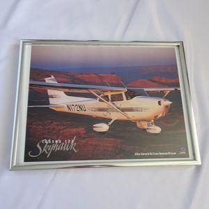 Cessna 172 Skyhawk Vintage Grand Canyon Print Framed